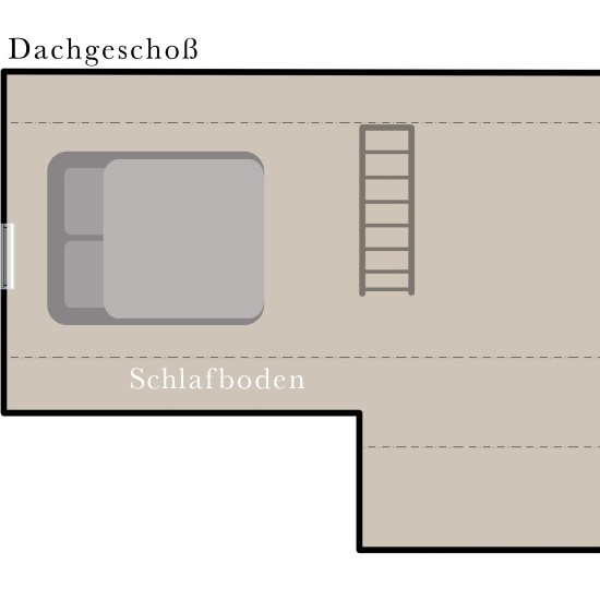 Ferienhaus »Bienenhaus« - Grundriss Schlafboden